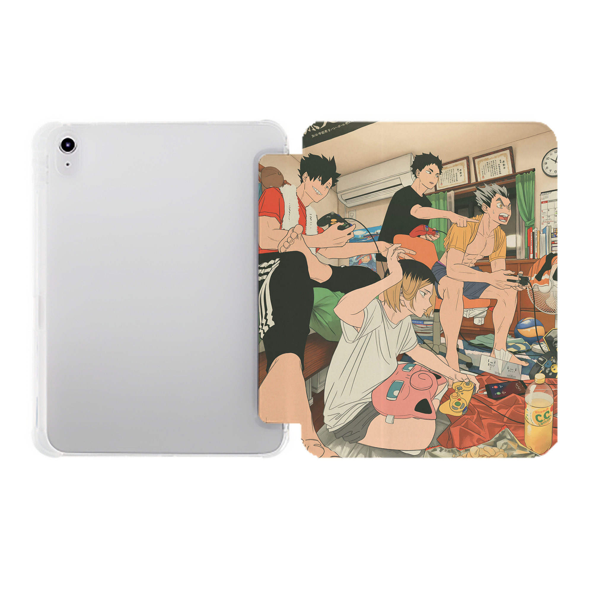（画像用） ハイキュー!! Haikyu!! IPad ケース ペン収納付き 三つ折りスタンド PUレザー×シリコン 対応機種9.5/10.5/10.9インチ
